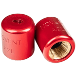 Novent Red A2L Locking Refrigerant Caps, 5/16" Thread, 10 pk